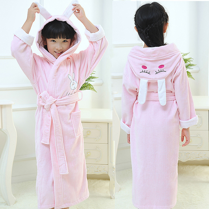 Towels Robes Autumn Winter Kids Sleepwear Robe Cotton Warm Baby Boy Girl Bathrobe 4 18 Years Teenagers Children Pajamas For Boys Girls 220922