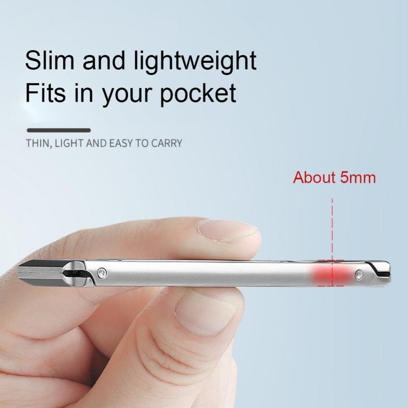 Cuticle Scissors 1pcs Stainless Steel Nail Clipper Doubleended Dualpurpose Thin Portable Folding Nail Scissors Nail Clippers Manicure Tools 220922