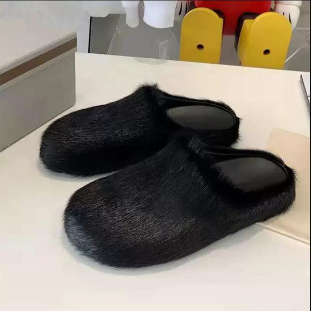 Fashion Fur Slippers Women Round Toe Horse Hair Slides Female Black Rose Red Green Mules Shoes Flat Half Slipper Woman Casual plush shoess, Lightgreen
Fashion Fur Slippers Women Round Toe Horse Hair Slides Female Black Rose Red Green Mules Shoes Flat Half Slipper Woman Casual plush shoess, Lightgreen