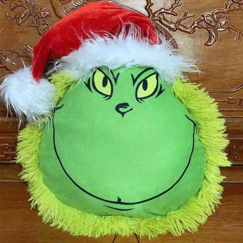 Christmas Decorations Grinch Christmas Tree Decorations Green Plush Toy Furry Doll Christmas Decor for Home Xmas Ornaments 2022 Na2917932