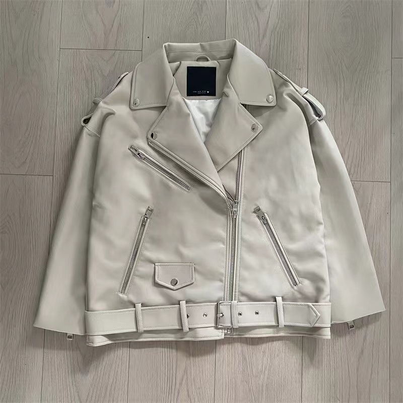 Men's Leather Faux CNlalaxury Jacket Women Casual PU Loose Motorcycle Outwear Female Streetwear Oversized Coat Korean Chic Spring 220922