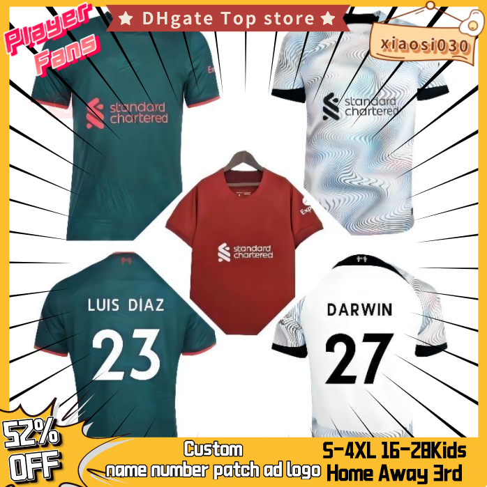 22 23 soccer jersey SAHLAH football shirt ALEXANDER ARNOLD DARWIN 2022 2023 Nunez DIaz Diogo Luis DIaz Carvalho maillot home away 3rd fans player jerseys men kids suit, 22/23 away+ucl
22 23 soccer jersey SAHLAH football shirt ALEXANDER ARNOLD DARWIN 2022 2023 Nunez DIaz Diogo Luis DIaz Carvalho maillot home away 3rd fans player jerseys men kids suit, 22/23 away+ucl