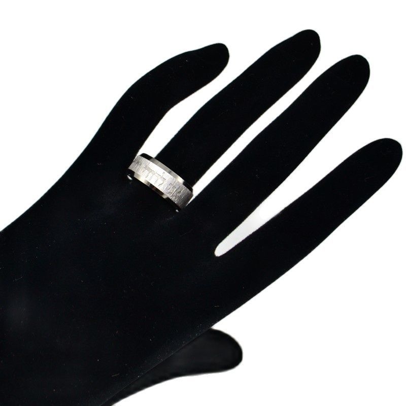 Cluster Rings 12x King Solomon's Gold Ring Hebrew Etched Carving Engraved Stainless Steel 220921