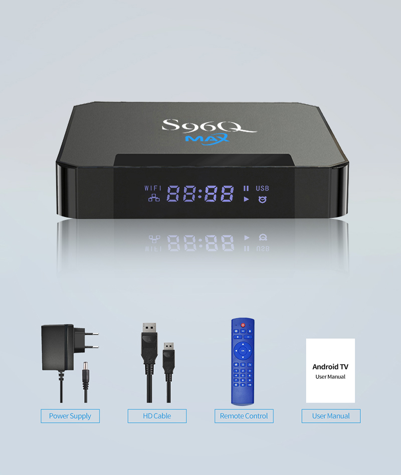 New S96Q MAX 6K Set Top Box Smart BOXES Android 12.0 TV Box H618 4GB 32GB WiFi 6 2.4G 5G Bluetooth 5