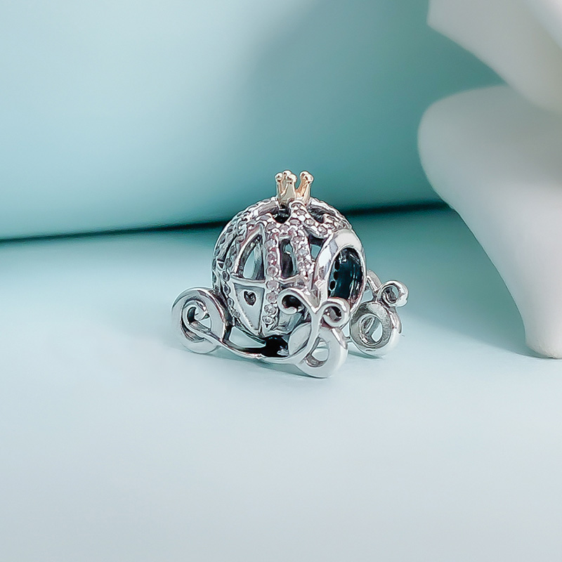 Authentic Sterling Silver Pumpkin Charm Women DIY Jewelry accessories with Original Box For Pandora Bangle Bracelet Making Charms Beads Set