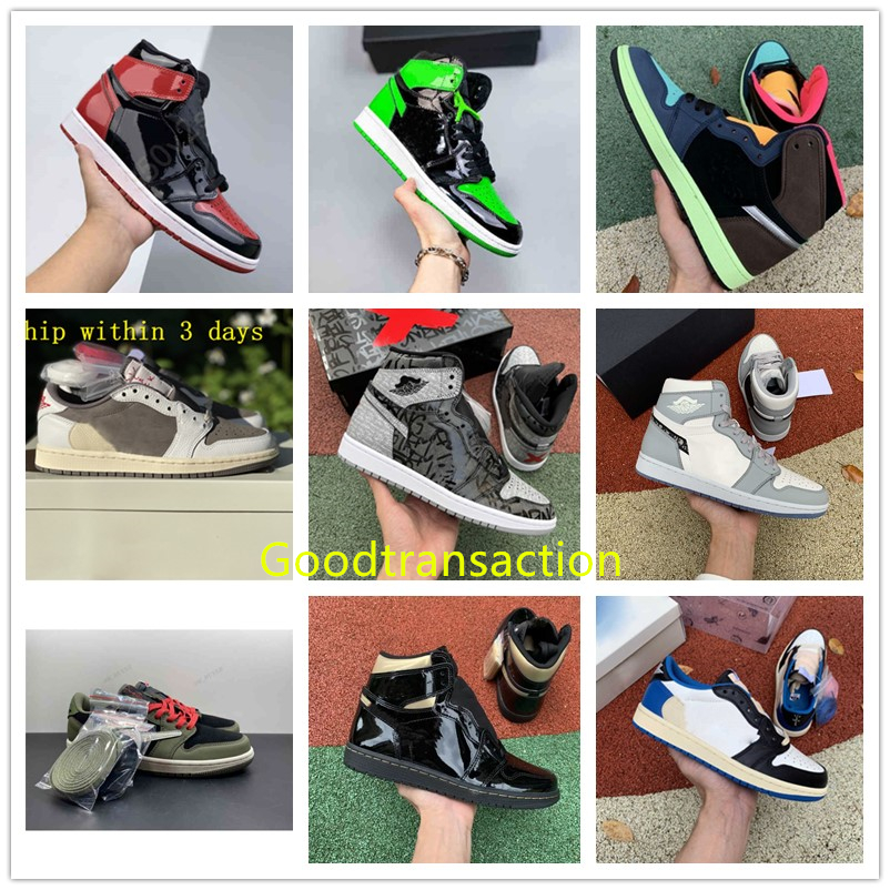 3days shipout Basketball Shoes 1 Retro High OG Low Men Women 1s Reverse Mocha Patent Bred Yellow Toe University fluorescent green Rebellione Hyper Royal Bio Hack
3days shipout Basketball Shoes 1 Retro High OG Low Men Women 1s Reverse Mocha Patent Bred Yellow Toe University fluorescent green Rebellione Hyper Royal Bio Hack