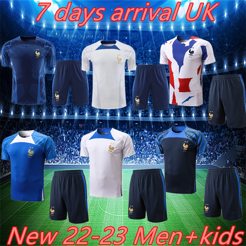 Top 22 23 France adult short sleeve tracksuit soccer tracksuits Survetement chandal futbol MBAPPE football Men home away the training suit kit men, Gray
Top 22 23 France adult short sleeve tracksuit soccer tracksuits Survetement chandal futbol MBAPPE football Men home away the training suit kit men, Gray