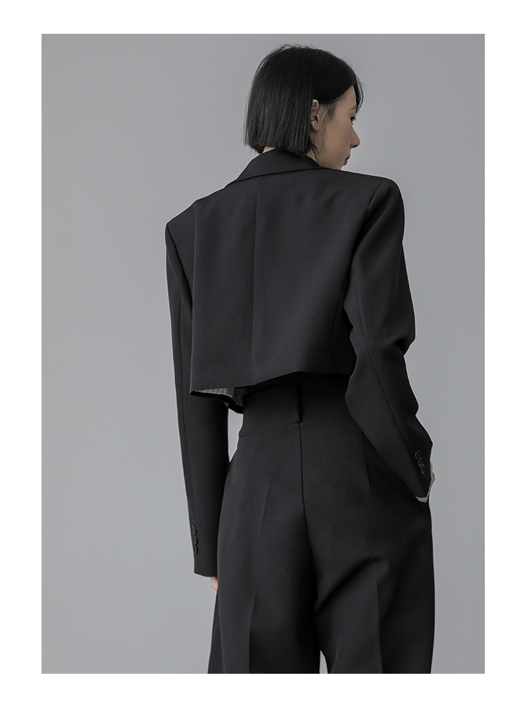 Women's Two Piece Pants Loose Women Full Sleeve Short Blazers Jackets Pants Suits Female Casual OL Quality Trouser 2 Pieces Set Spring Autumn W28