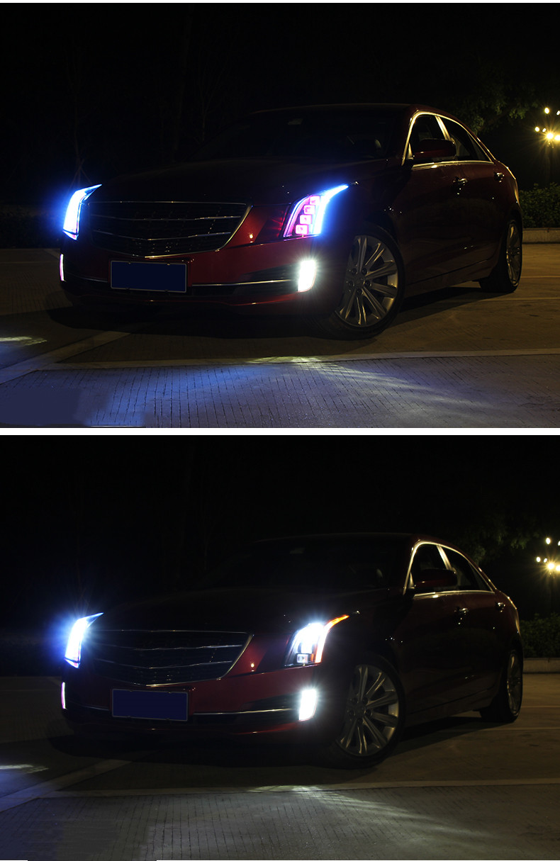 Car Lights for Cadillac ATS LED Headlight Projector Lens 20 14-20 20 Head Lamp Front DRL Dynamic Signal Headlights
