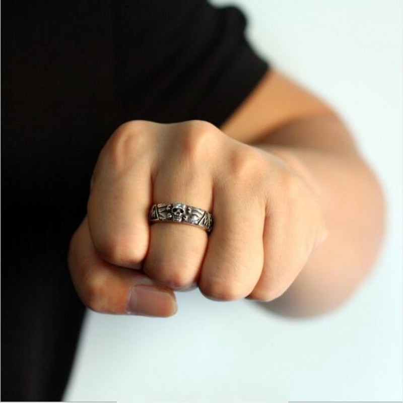 Cluster Rings S925 Sterling Silver Punk Hand Make Fashion Domineering Ornaments Pure Argentum Jewelry for Men and Women 220921