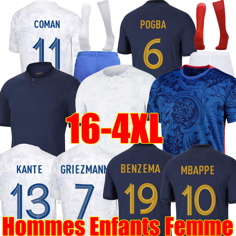 4XL Maillots de football 2022 Soccer Jersey French BENZEMA Football shirts MBAPPE GRIEZMANN POGBA kante maillot foot kit top shirt hommes, Faguo 22-23 home
4XL Maillots de football 2022 Soccer Jersey French BENZEMA Football shirts MBAPPE GRIEZMANN POGBA kante maillot foot kit top shirt hommes, Faguo 22-23 home