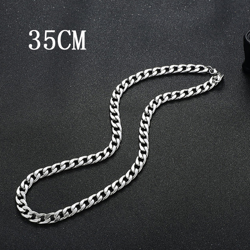 Choker Necklace Jewelry Hip-hop Punk Stickers Neck Chains Stainless Steel Thick Men and Women Trendy Clavicle Chain