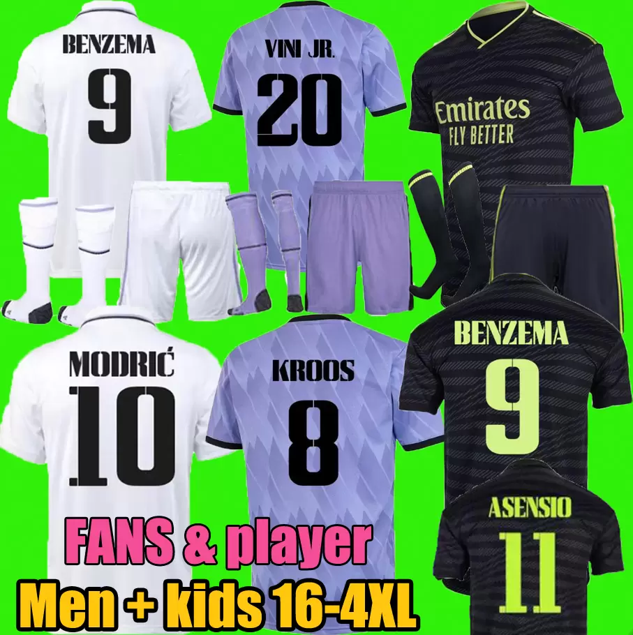 2023 BENZEMA Finals soccer jersey 22 23 football shirt Real Madrids CAMAVINGA ALABA MODRIC VALVERDE Fourth uniforms VINI JR TCHOUAMENI men kids, Fans1
2023 BENZEMA Finals soccer jersey 22 23 football shirt Real Madrids CAMAVINGA ALABA MODRIC VALVERDE Fourth uniforms VINI JR TCHOUAMENI men kids, Fans1