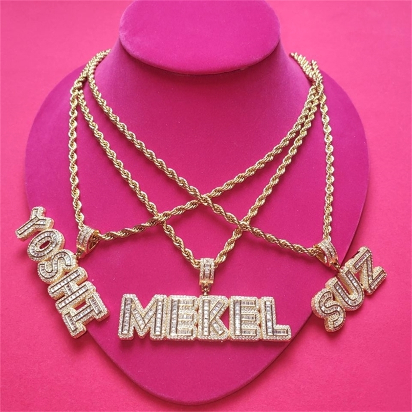 Pendant Necklaces Grandbling Customized Letters Iced Out Zircon Nekclace with Rope Chain Choker for Women Hiphop Necklace Man 220921
Pendant Necklaces Grandbling Customized Letters Iced Out Zircon Nekclace with Rope Chain Choker for Women Hiphop Necklace Man 220921