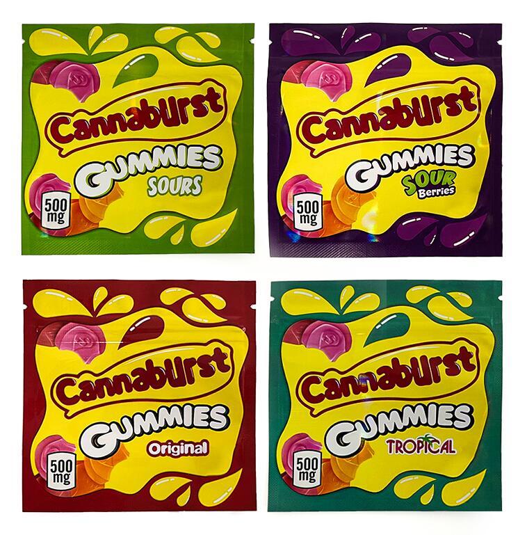 Packaging Bags 4 types 500mg Cannaburst gummmies packaging bags empty edible package bag smell proof resealable zipper pouch packages candy mylar baggies
Packaging Bags 4 types 500mg Cannaburst gummmies packaging bags empty edible package bag smell proof resealable zipper pouch packages candy mylar baggies