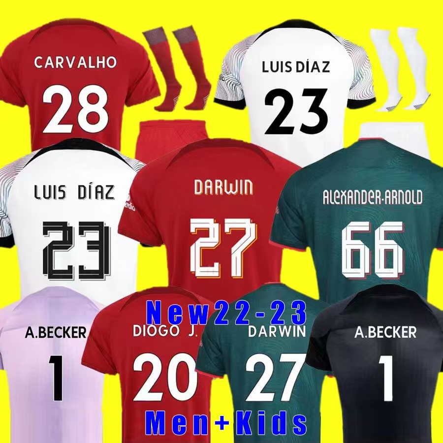 22 23 soccer jerseys home away 3rd DARWIN 2022 2023 Mohamed Diogo Luis DIaz Arnold football kit tops shirts men kids uniform, 22/23 men home
22 23 soccer jerseys home away 3rd DARWIN 2022 2023 Mohamed Diogo Luis DIaz Arnold football kit tops shirts men kids uniform, 22/23 men home