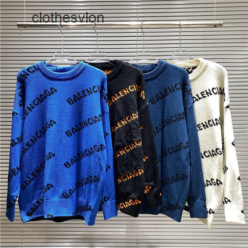 Sweaters Designer Balenciga Knitted Letter Fashion Brand Women Paris Autumn Men' Women' Neck Winter Casual Loose 2022, Blue and black
Sweaters Designer Balenciga Knitted Letter Fashion Brand Women Paris Autumn Men' Women' Neck Winter Casual Loose 2022, Blue and black