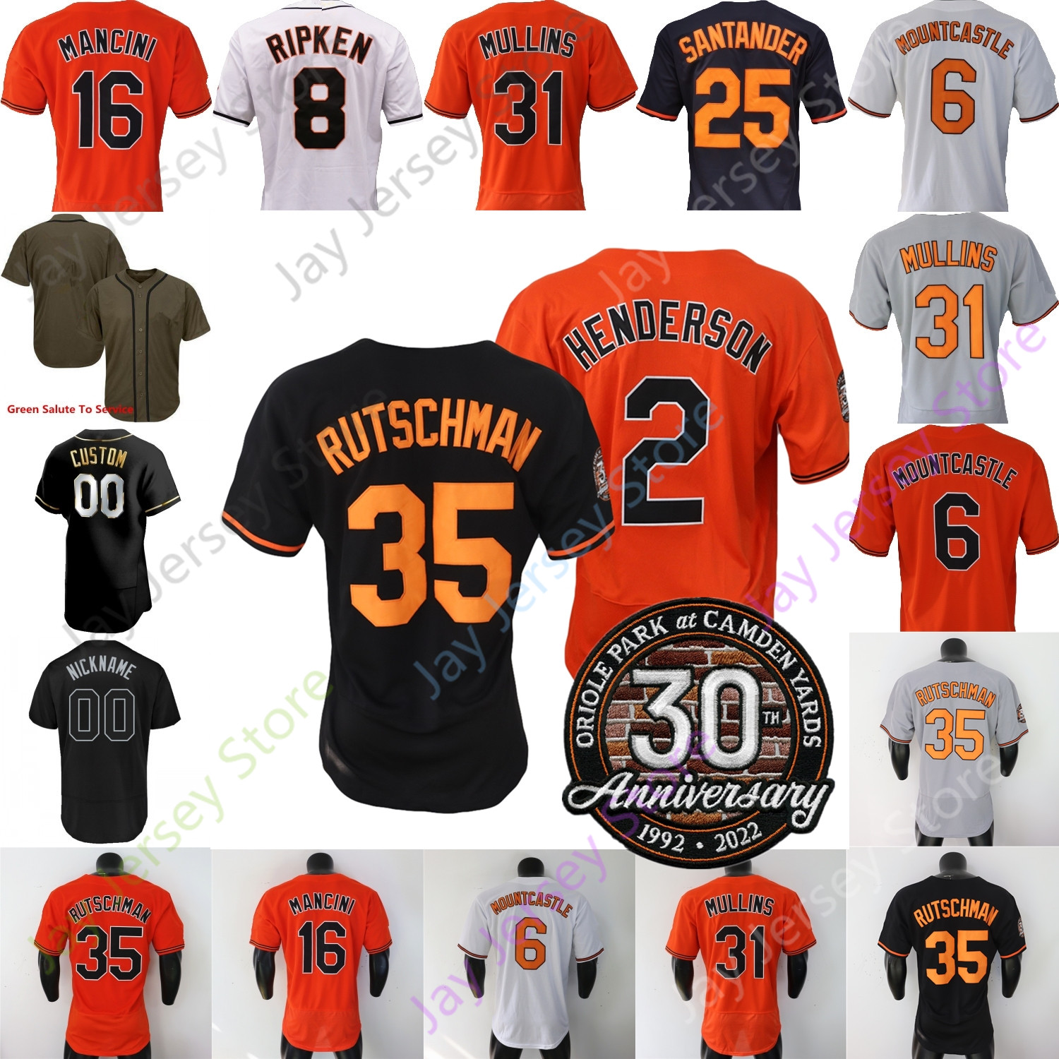 Adley Rutschman Jersey Cal Ripken Gunnar Henderson Terrin Vavra Kyle Stowers Trey Mancini Ryan Mountcastle Cedric Mullins Ramon Urias Rougned Odor Austin Hays, Player's versions black
Adley Rutschman Jersey Cal Ripken Gunnar Henderson Terrin Vavra Kyle Stowers Trey Mancini Ryan Mountcastle Cedric Mullins Ramon Urias Rougned Odor Austin Hays, Player's versions black