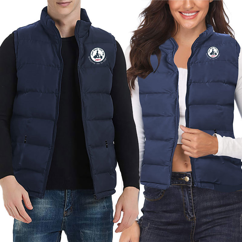 Men's Down Parkas Winter Latest Printed Couple Coat Vest Sleeveless Zipper Jacket Solid Color Lapel M-5XL 220922