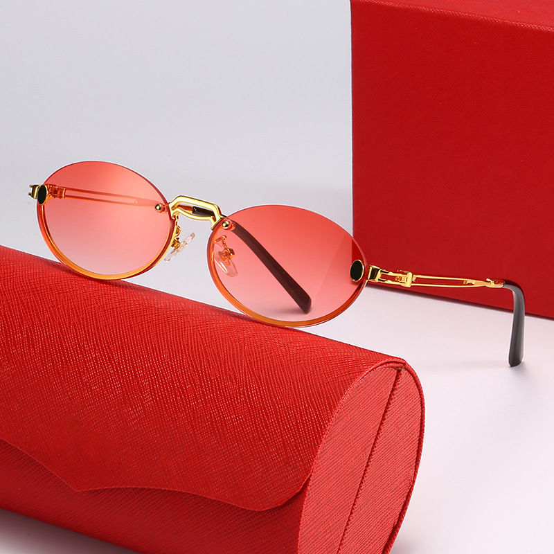 wholesale Trendy oval metal gold frame sunglasses Fashion ins net red same men and women leisure time tourism driver anti UV Designer vintage eyeglass cartir With box
wholesale Trendy oval metal gold frame sunglasses Fashion ins net red same men and women leisure time tourism driver anti UV Designer vintage eyeglass cartir With box