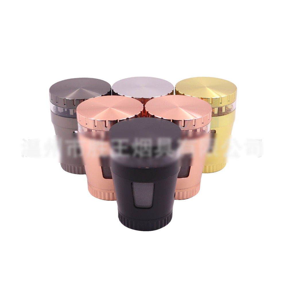 Herb Tobacco Grinder Smoke Grinders 50mm 4 layer Clear Open window under zinc alloy straight cover Accessories
Herb Tobacco Grinder Smoke Grinders 50mm 4 layer Clear Open window under zinc alloy straight cover Accessories