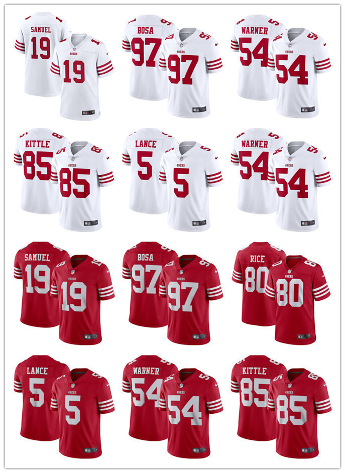 Jersey San Francisco''49ers''Jersey 5 Trey Lance 85 George Kittle 97 Nick Bosa 54 Fred Warner 19 Deebo Samuel 80 Jerry Rice Football Jerseys, Color
Jersey San Francisco''49ers''Jersey 5 Trey Lance 85 George Kittle 97 Nick Bosa 54 Fred Warner 19 Deebo Samuel 80 Jerry Rice Football Jerseys, Color