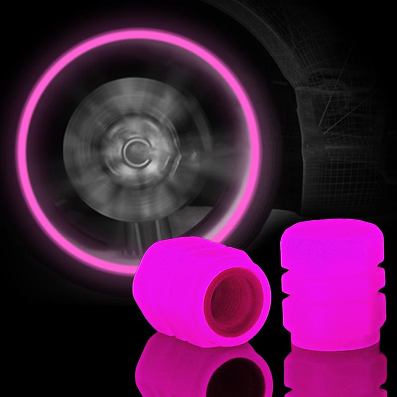 4pcs Luminous Tire Vae Cap Light Covers Car Motorcycle Bicycle Wheel Hub Vaes Tyre Decoration
