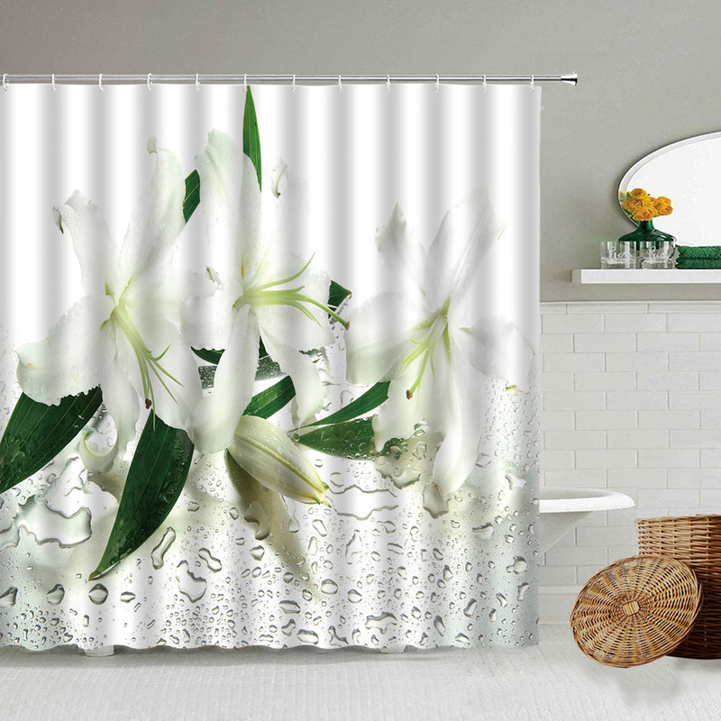 Shower Curtains Cartoon Sea Animal Blue Dolphin Fish Pattern Curtain Set Fun Kids Bathroom Decoration Toilet Partition Waterproof Screen 220922