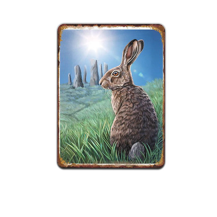 Metal Painting Animal system tin painting tinplate decoration iron plate crafts background wall hanging personality modern simplicity Living Room Free