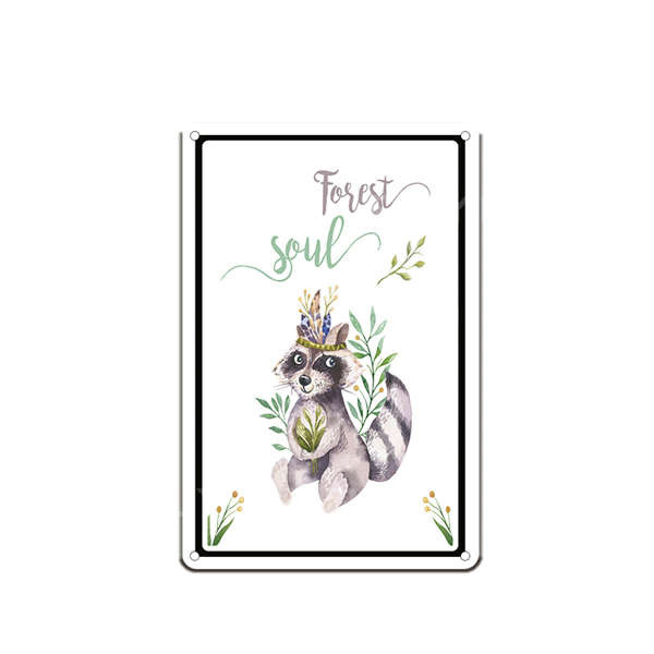 Metal Painting Modern decorative tin painting new wind animal garden sign customization Living Room Home decor Size 20X30cm Free shipping