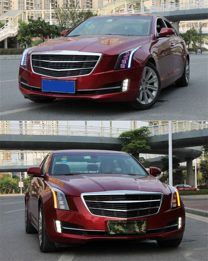 Car Lights for Cadillac ATS LED Headlight Projector Lens 20 14-20 20 Head Lamp Front DRL Dynamic Signal Headlights