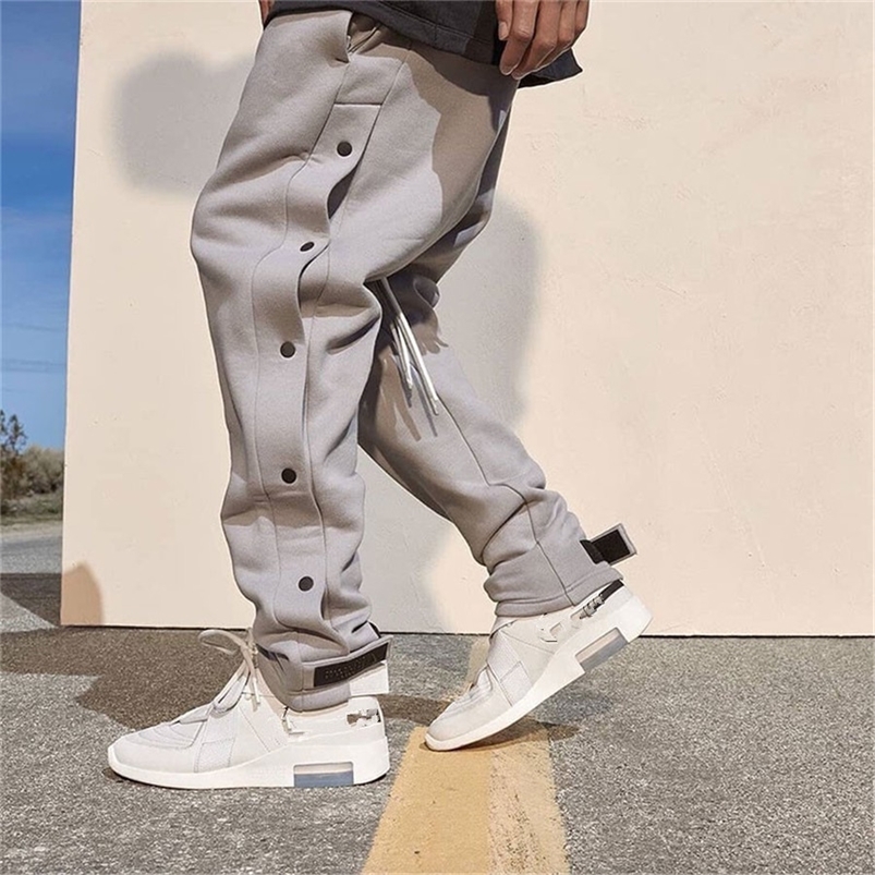 Men's Pants Hip Hop Jogging Fashion Buttons Gyms Casual Street Apparel Cargo Men Fastener 220922Z