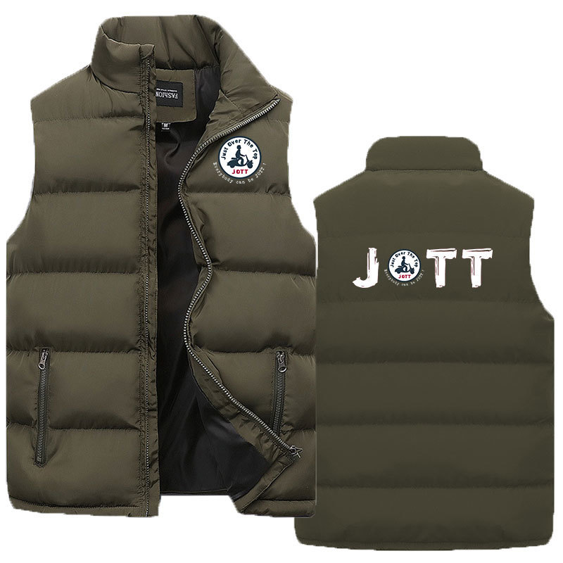 Men's Down Parkas Winter Latest Printed Couple Coat Vest Sleeveless Zipper Jacket Solid Color Lapel M-5XL 220922