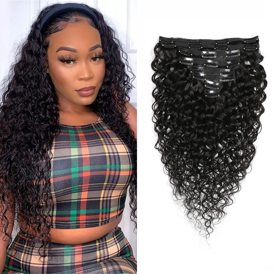Water Wave Clip in Human Hair Extensions 8pcs/set 120G Natural Color Brazilian Remy Hair Wefts 8-24 inch
Water Wave Clip in Human Hair Extensions 8pcs/set 120G Natural Color Brazilian Remy Hair Wefts 8-24 inch
