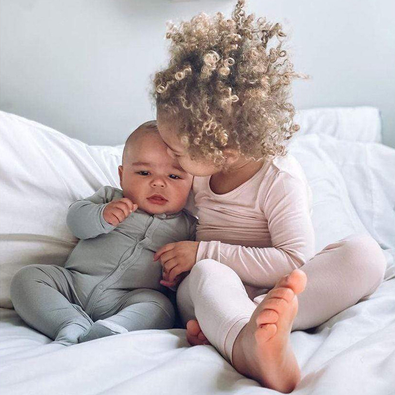Pajamas Bamboo Fiber Toddler Pajama Set Breathable Kid Baby Boy Girl Clothes Long Sleeve Clothing Sleepwear for Children Girls 220922