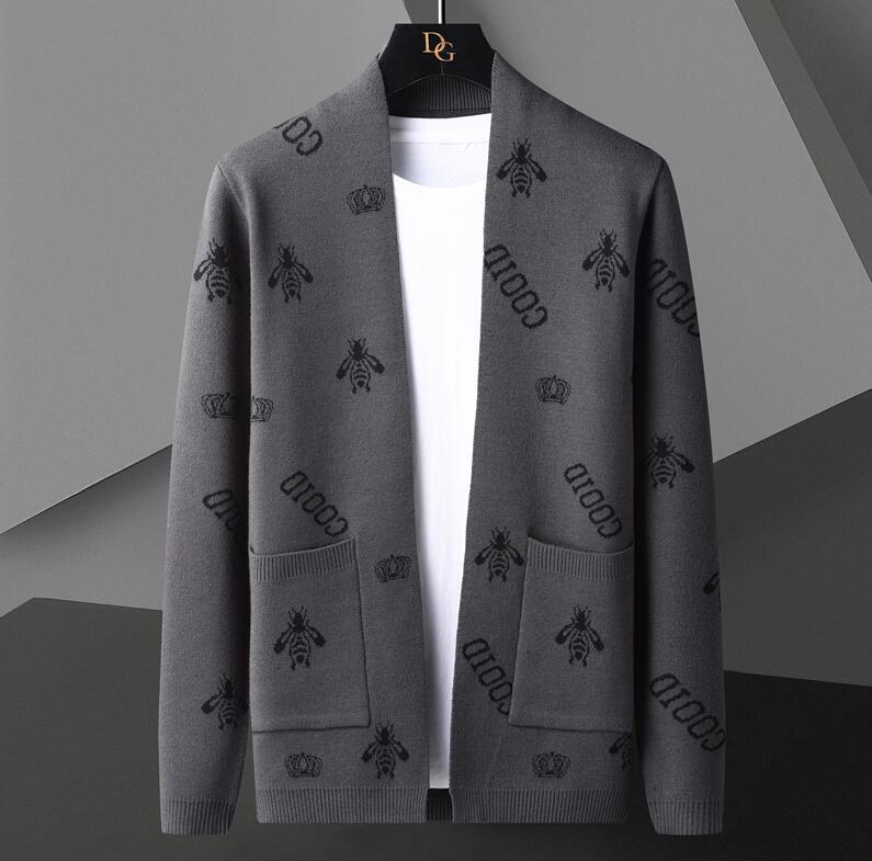 Men's Sweaters V-neck for Designer Brand Fashion Knitted Cardigan Black Korean Dress Casual Coats Jacket Mens Clothing S-3XL