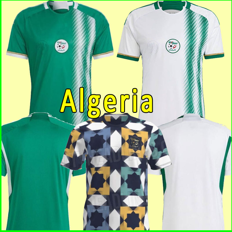 2022 2023 Soccer Jerseys Fans player version Algerie home white away green MAHREZ FEGHOULI BENNACER ATAL 22 23 Algeria football kits shirt men kids sets maillot de
2022 2023 Soccer Jerseys Fans player version Algerie home white away green MAHREZ FEGHOULI BENNACER ATAL 22 23 Algeria football kits shirt men kids sets maillot de