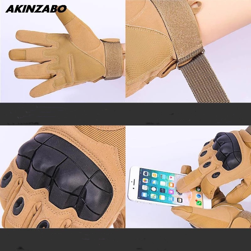 Five Fingers Gloves Touch Screen Army Military Tactical Gloves Men Paintball Airsoft Shooting Combat Sports Bicycle Hard Knuckle Full Finger Gloves 22