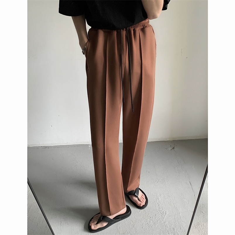 Men's Pants Autumn 5 Color Casual Fashion Drawstring Wide Leg Korean Loose Straight s Trousers M2XL 220922