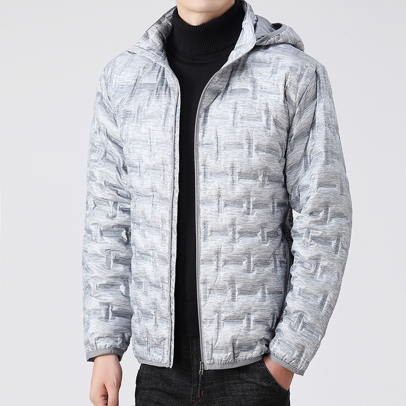 Men's Down Parkas VROKINO Lightweight men's down jacket fashion casual hooded lightweight Large size 7XL 8XL 220922