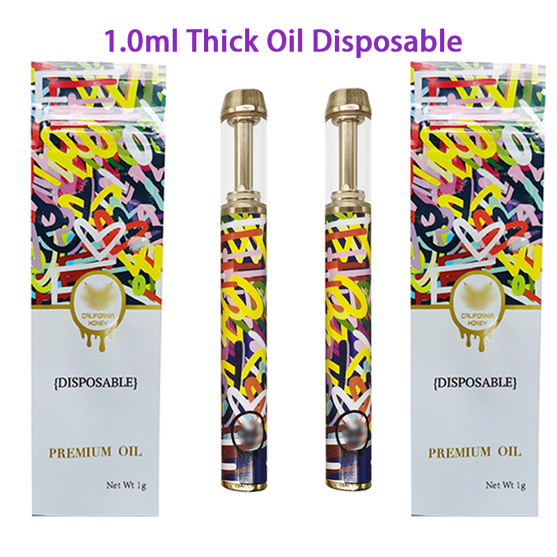 California honey Disposable Vapes Pens Disposable Device Kit 1.0ml Thick Oil Vaporizer Pod Cartridge Screw on tip Atomizer Rechargeable 400mAh Battery
California honey Disposable Vapes Pens Disposable Device Kit 1.0ml Thick Oil Vaporizer Pod Cartridge Screw on tip Atomizer Rechargeable 400mAh Battery