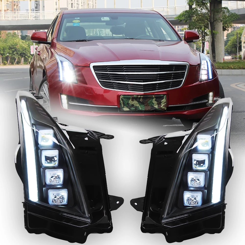Car Lights for Cadillac ATS LED Headlight Projector Lens 20 14-20 20 Head Lamp Front DRL Dynamic Signal Headlights