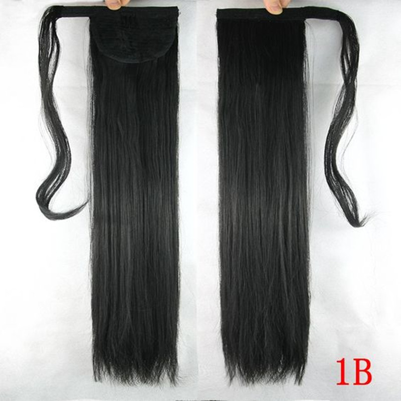 Natural Brazuilian silky Straigt Hair Ponytail 100g Full Pony tail Virgin Hair Extension ClipIn Real Seamless clip in mink Sleek Ponytails brazilian H