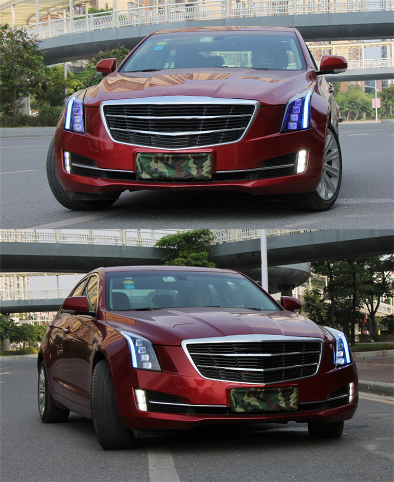 Car Lights for Cadillac ATS LED Headlight Projector Lens 20 14-20 20 Head Lamp Front DRL Dynamic Signal Headlights