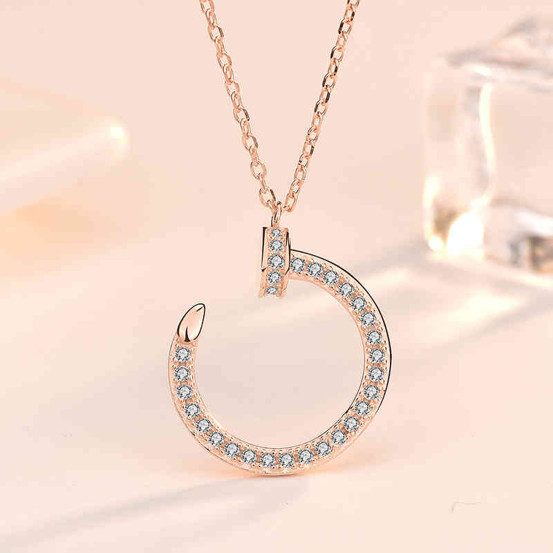 designer Compare with the original CFull diamond round nail necklace women's 925 sterling silver chain pendant clothing accessories versatile22nian
designer Compare with the original CFull diamond round nail necklace women's 925 sterling silver chain pendant clothing accessories versatile22nian