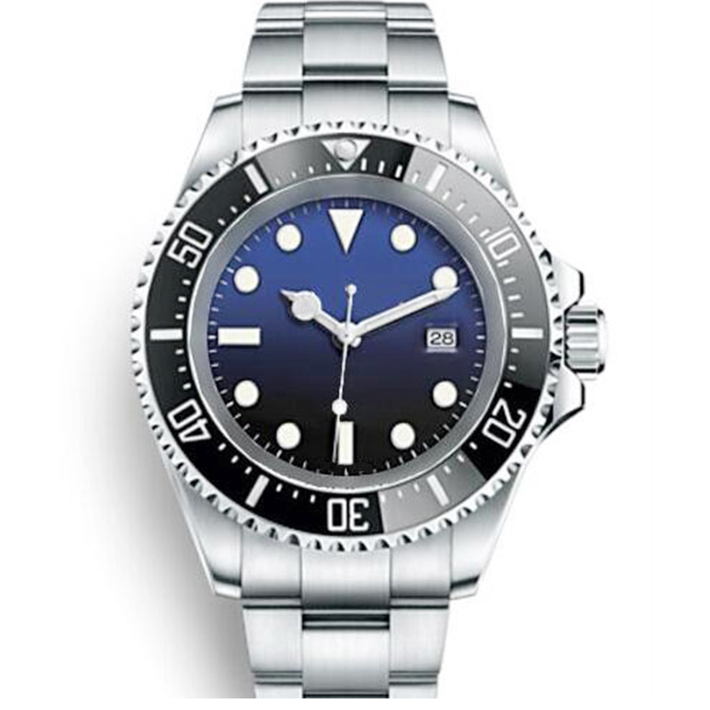 YZ Men Watch D Blue SEA-DWELLER Ceramic Bezel 44mm Stainless Steel BLSO Automatic Black Diver Mens Watches Wristwatches