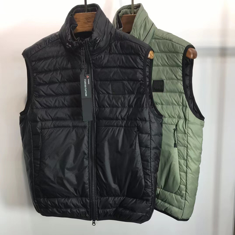 embroidered Brand stone mens standard vests chest 2 small styles of ultra-light down island vest, Black
embroidered Brand stone mens standard vests chest 2 small styles of ultra-light down island vest, Black