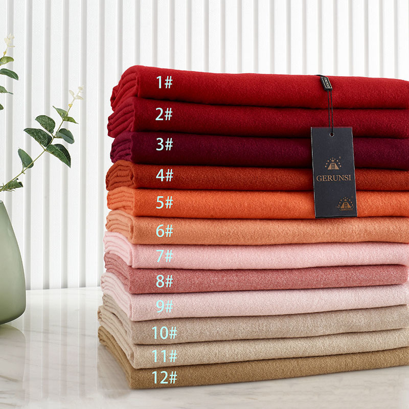 Scarves VISROVER 32 colors woman winter scarf fashion female shawls cashmere handfeeling wraps solid color hijab 220922