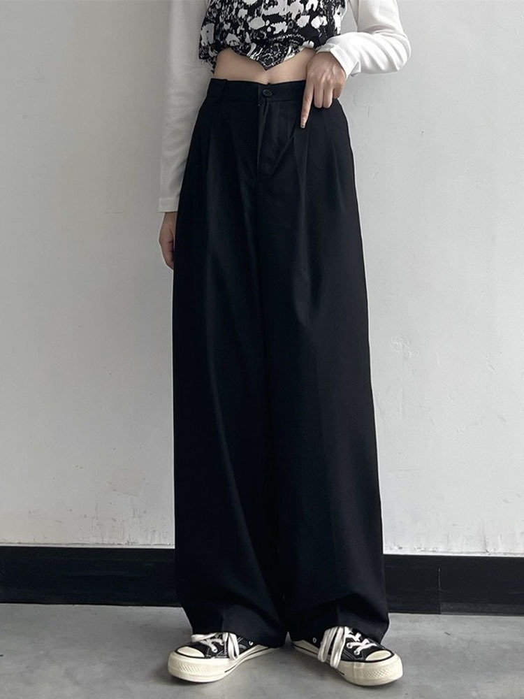 Women's Pants Capris HOUZHOU Vintage Baggy Women Loose Streetwear High Waist Trousers Casual Famale Korean Fashion Basic Hippie Harajuku 220922