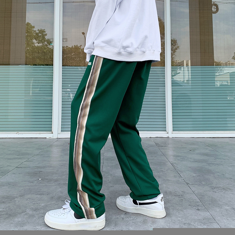 Men's Pants Men's High Street Fashion Casual tracksuit Men's Basic Side stripe wide leg breathable tracksuit Tracksuit 220922